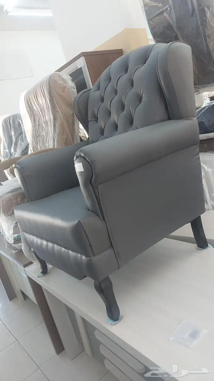 جديد كنب جلد مكتبي طقم كنب حق مكتب مدير جاهز و كرسي انتظار 14