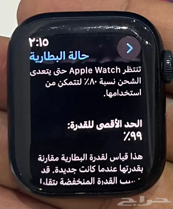 ابل سيريس 8 مقاس 41 نظيفه كامل اغراضهم فيها كسر بسيط من خلف 0