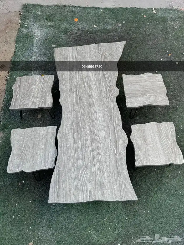 طاولات خشب شكل شجر طبيعي تايلندي 7