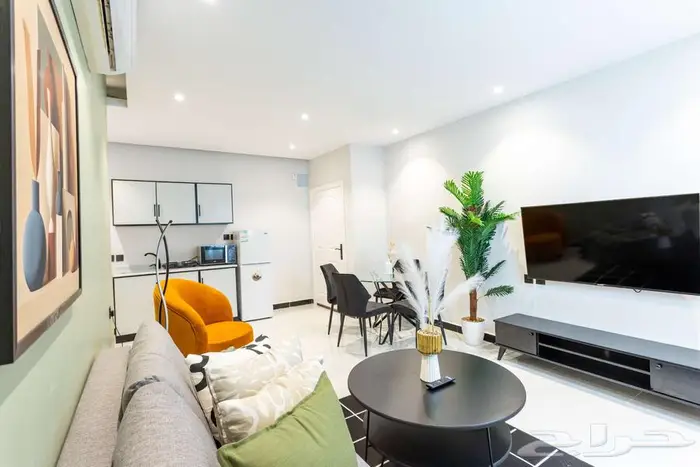 شقة غرفة وصالة فاخرة شهري خلف البوليفارد مباشرة - خصم شهري 1