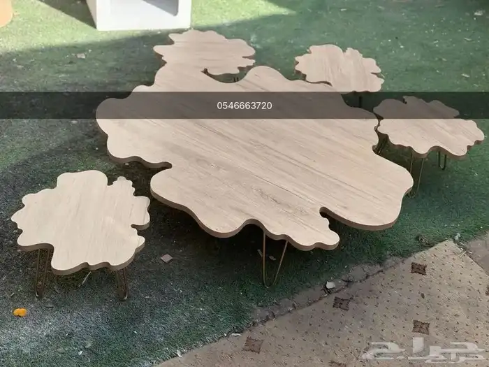 طاولات خشب شكل شجر طبيعي تايلندي 6