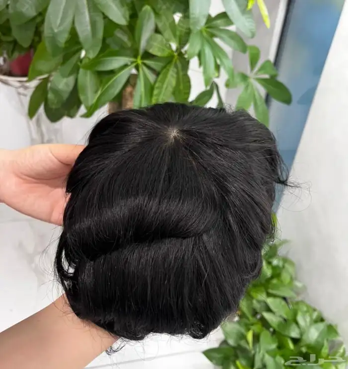 باروكة شعر طبيعي 100 للرجال فروة فروة طبيعية مع حواف PU 1