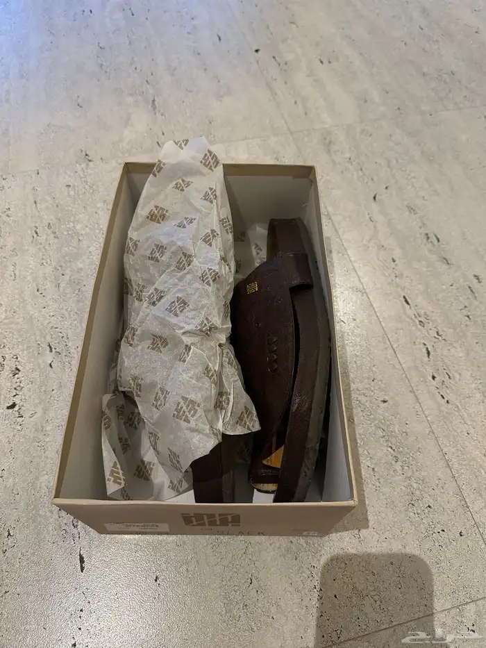 حذاء شرقي من بلان ( نعال ) جلد نعام طبيعي 1