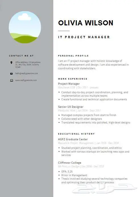 تصميم سيره ذاتيه عربي او انجليزي ATS 8