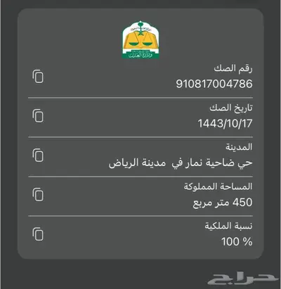 ارض في مخطط نمار 2030 الجزء د 0