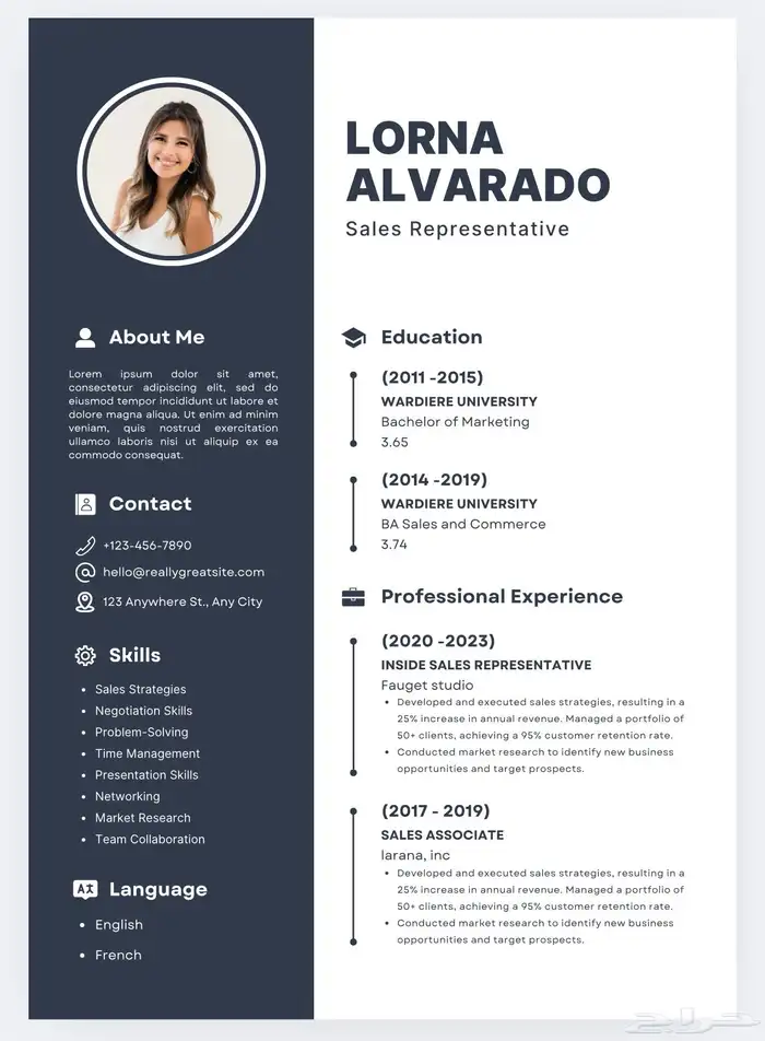 تصميم سيرة ذاتية CV احترافية 20