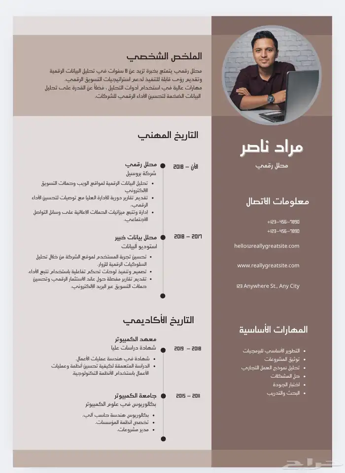 تصميم سيرة ذاتية CV احترافية 11