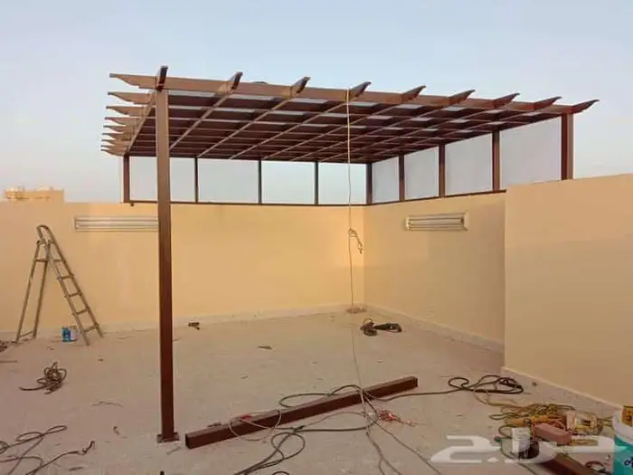 تركيب مظلات وسواتر برجولات هناجر خيام ملكي سندويتش بنل 15