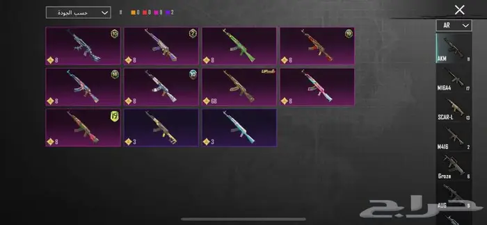 حساب ببجي للبيع مشحون كامل سيزونات 25