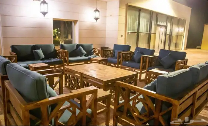 جلسات خارجية جلسة خشب حديد جاهز تفصيل طقم كامل اطقم كاملة 80
