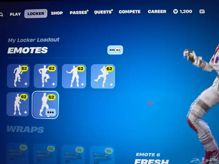 حساب فورت نايت نادر ومميز فيه سيزون 2و3و192سكن ورقصات نادره 1