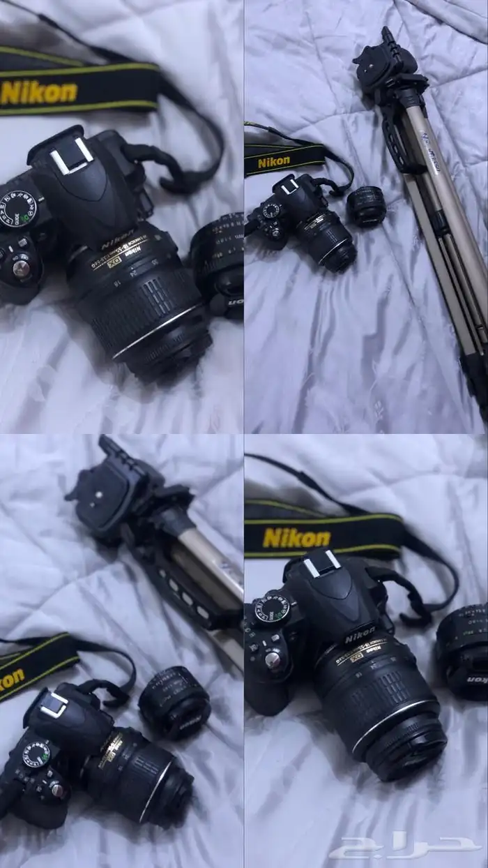 كاميرا نيكون D3100 مع عدستين 3