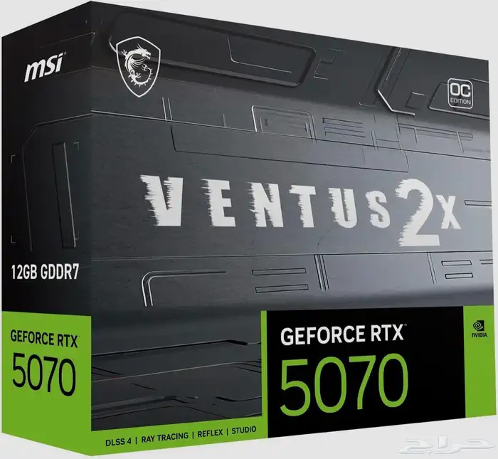 MSI Ventus GeForce RTX 5070 12GB GDDR - إصدار OC 1