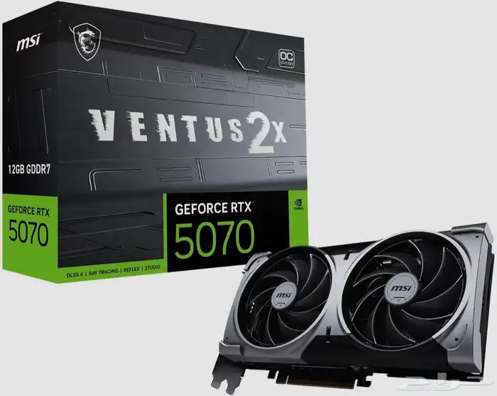 MSI Ventus GeForce RTX 5070 12GB GDDR - إصدار OC 0