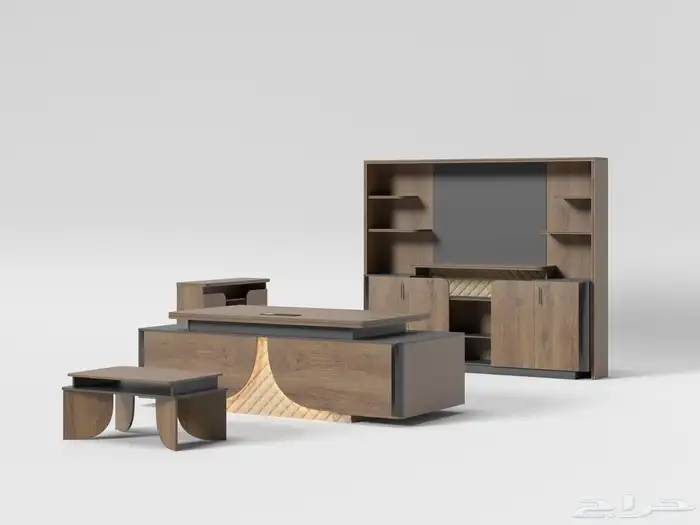 مكاتب كراسي طاولة اجتماعات طقم كنب دواليب خشب و مكتب موظفين 23