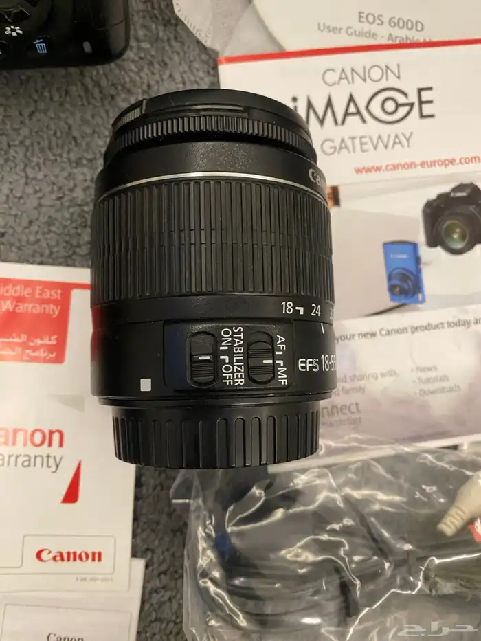 كاميرا Canon EOS 600D   عدستين بحالة ممتازة وكاملة أغراضها 4