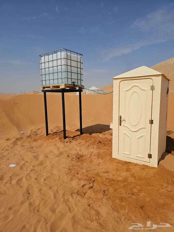 بيوت شعر ضد المطر حمامات فيبر عربي وفرنجي سهل تنقل 3