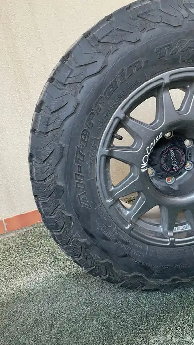 كفرات نص حجرية مع جنوط رالي يزيد الراجحي 4