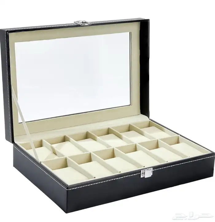 حافظة منظمة ساعات تسع 12 ساعة جلد البولي يورثيرين 0