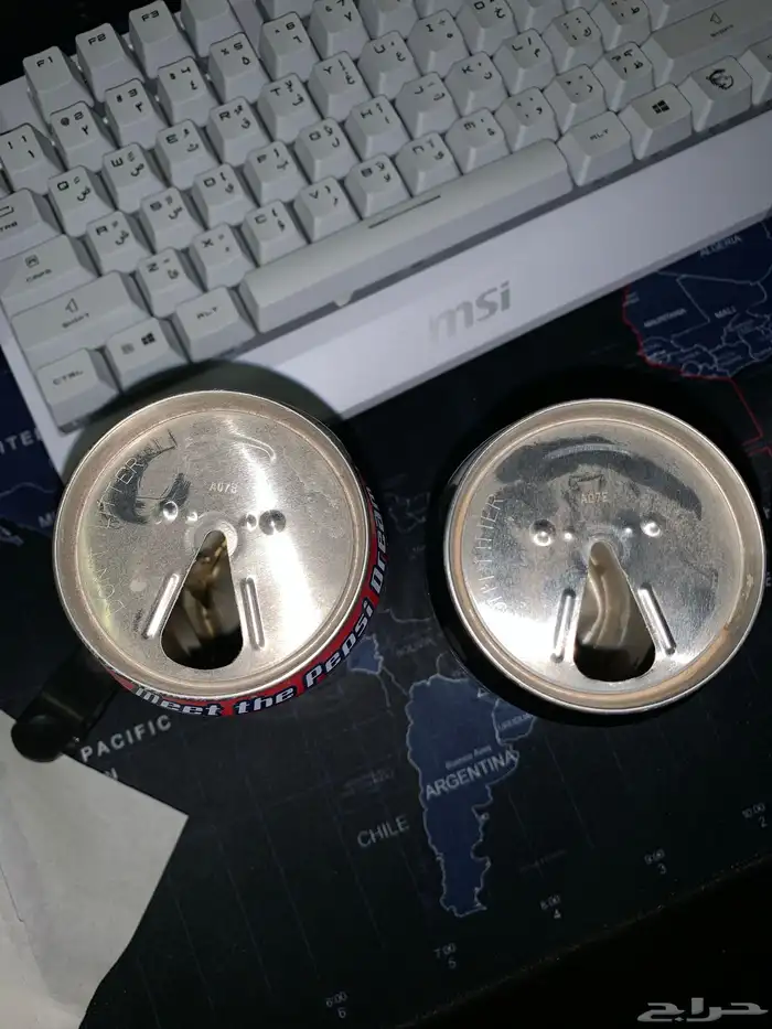 علب ميرندا وببسي للبيع سليمه فيها صدى خفيف من تحت 4