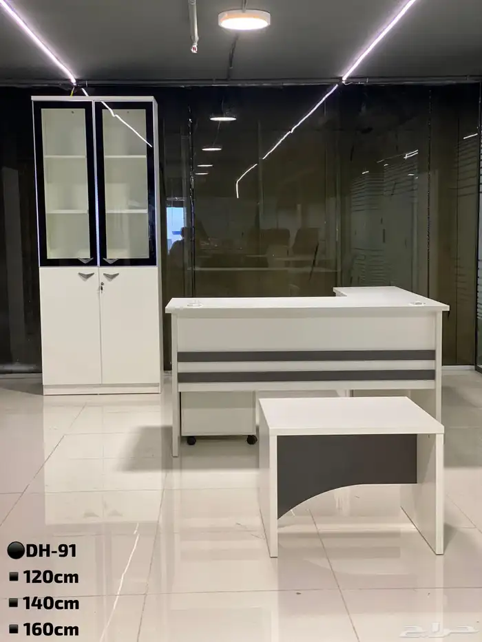 جديد مكاتب طقم ابيض مكتب موظفين مع سكرتارية و أدراج و كرسي 19