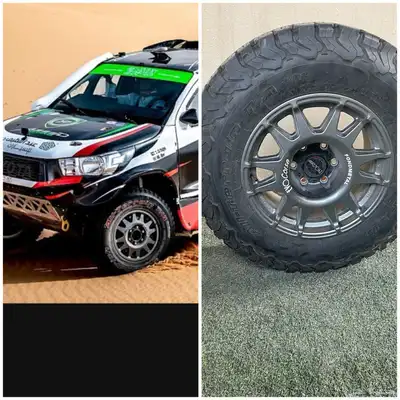 كفرات نص حجرية مع جنوط رالي يزيد الراجحي 0