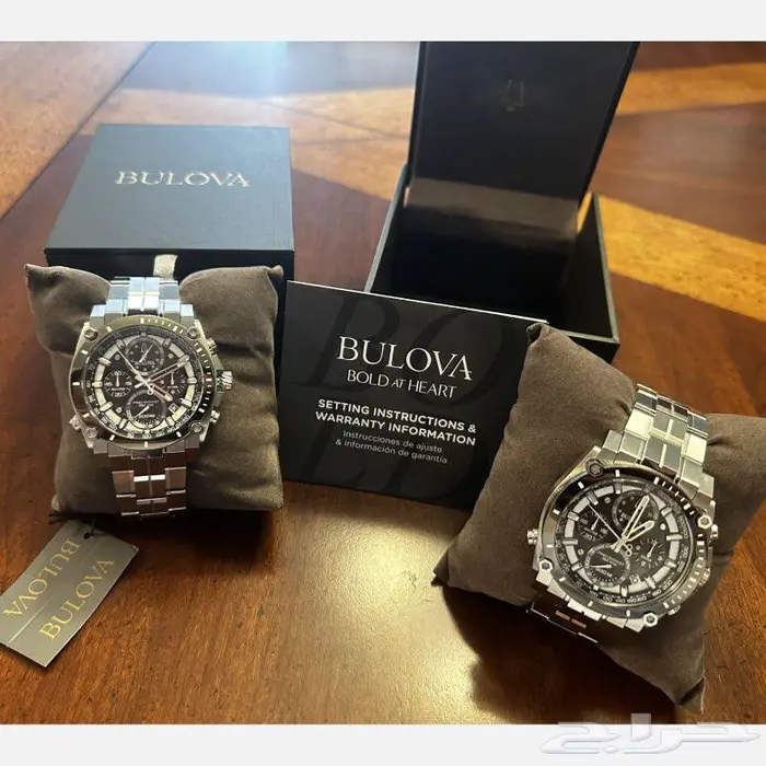 ساعات BULOVA جديدة يتوفر ساعتين موديل 98B405 5