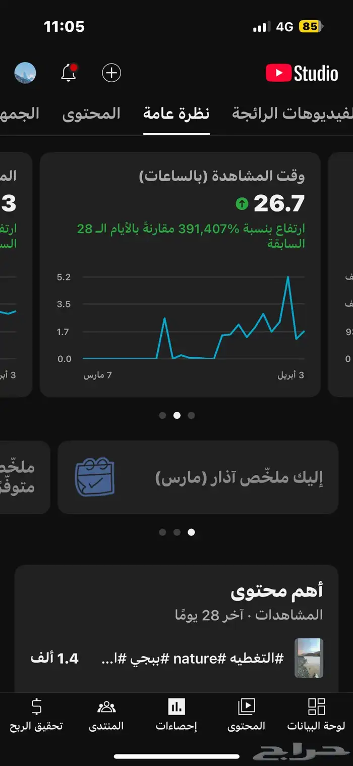 قناة يوتيوب للبيع فيها اكثر من 600 مشترك والعدد في ازدياد 3