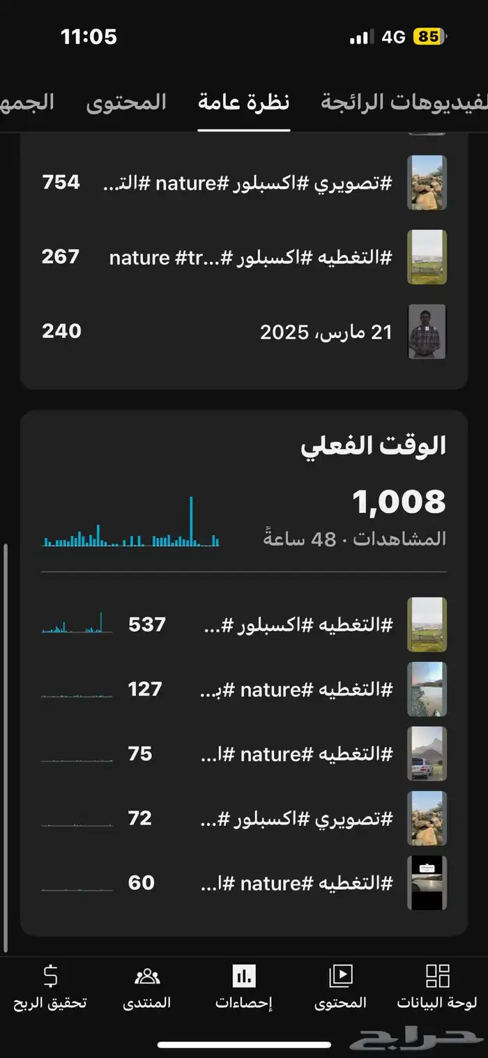 قناة يوتيوب للبيع فيها اكثر من 600 مشترك والعدد في ازدياد 4