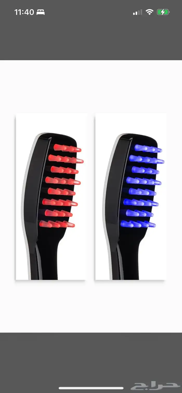 فرشاة شعر لتحفيز فروة الرأس بضوء LED 2