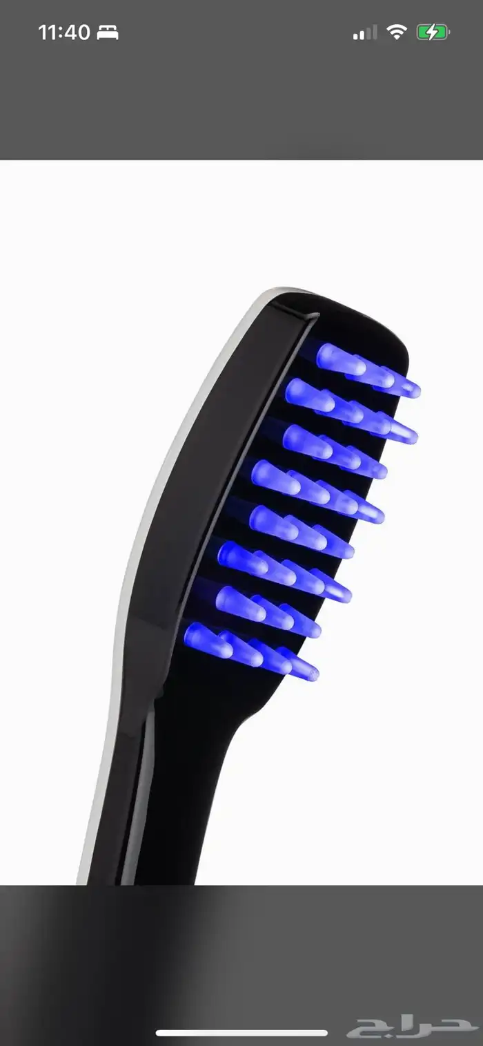 فرشاة شعر لتحفيز فروة الرأس بضوء LED 5