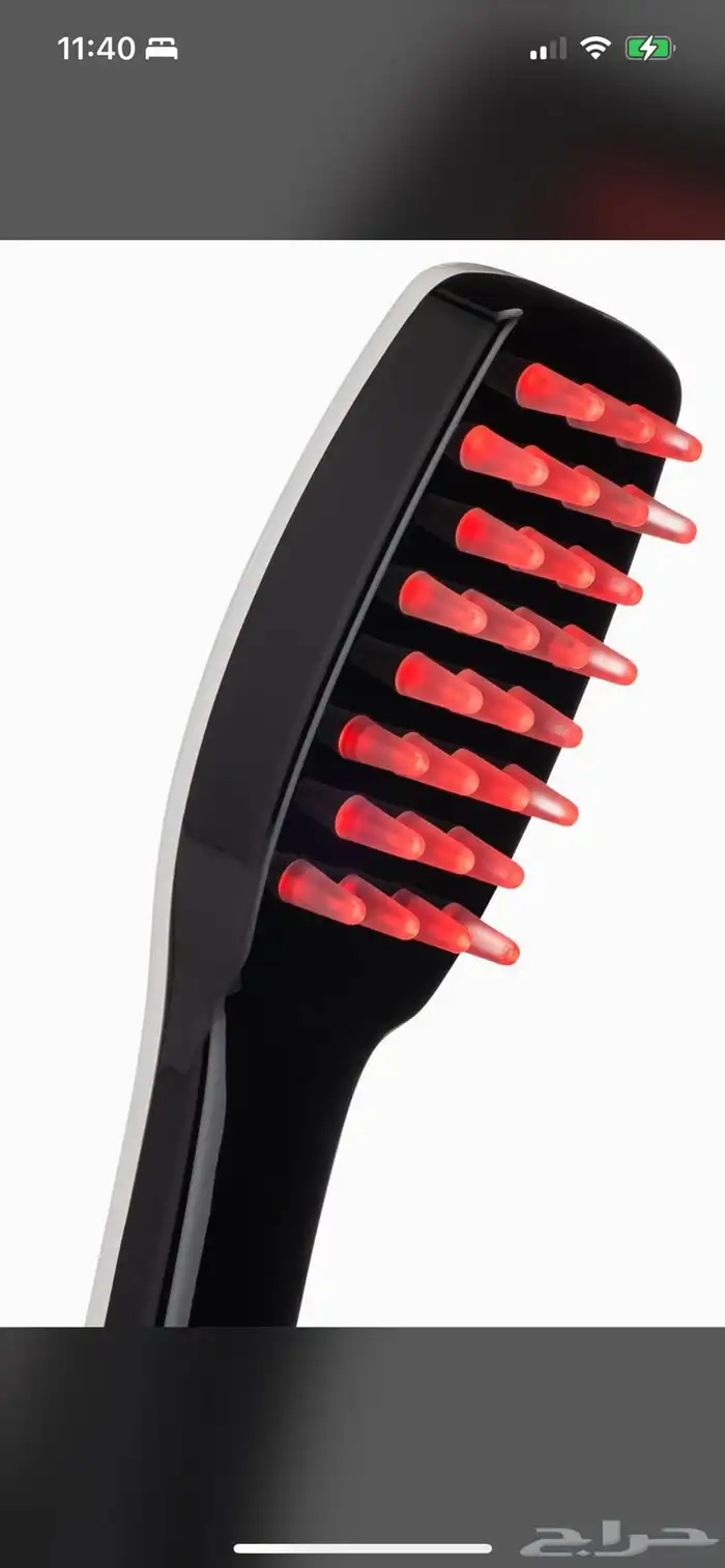 فرشاة شعر لتحفيز فروة الرأس بضوء LED 0