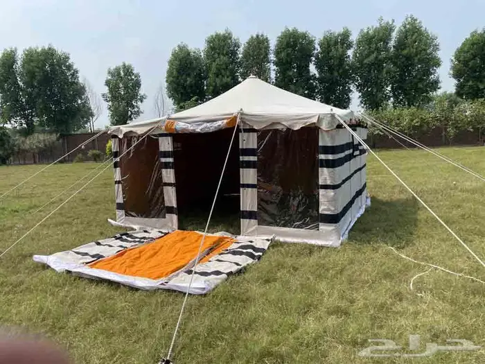 خيام نجد مخطط رواق شفاف 4x4 ياردة من السنيدي للخيام 0