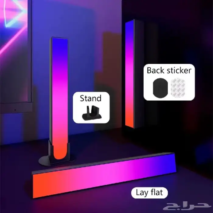 اضاءة مكتبية RGB الملونة بطول يصل حتى 25cm   حبتين   VERTIK 4