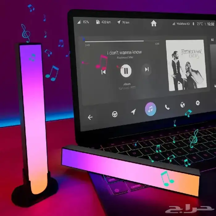 اضاءة مكتبية RGB الملونة بطول يصل حتى 25cm   حبتين   VERTIK 9