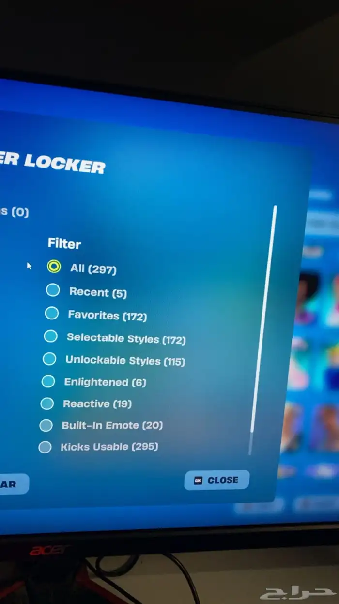 حساب فورت للبيع PC فقط دخول ايبك فقط 19