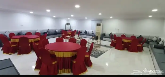 5 طاولات تقديم دائرية عرض 140 سم مع 40 كرسي 6