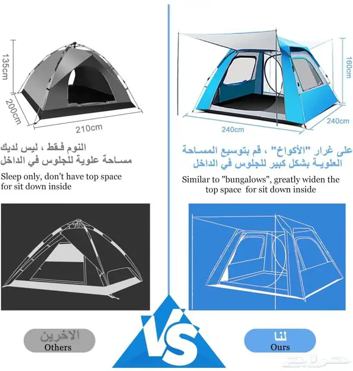 خيمة تلقائية بسعر مخفض 2
