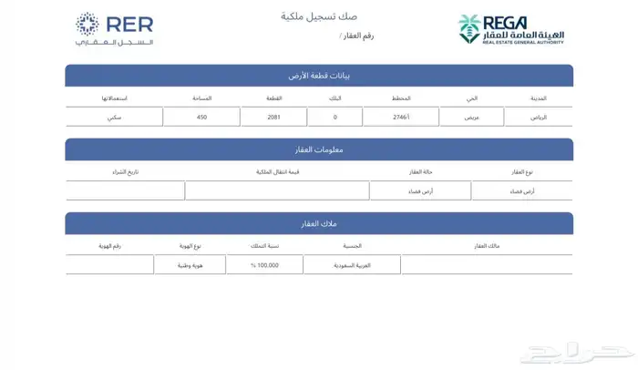 للبيع ارض سكنية في مخطط 2746 أ عريض 1