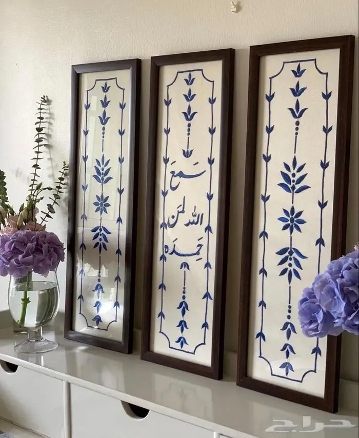 رسم وتطريز حسب الطلب فخار فازات تعليقات خشب 0