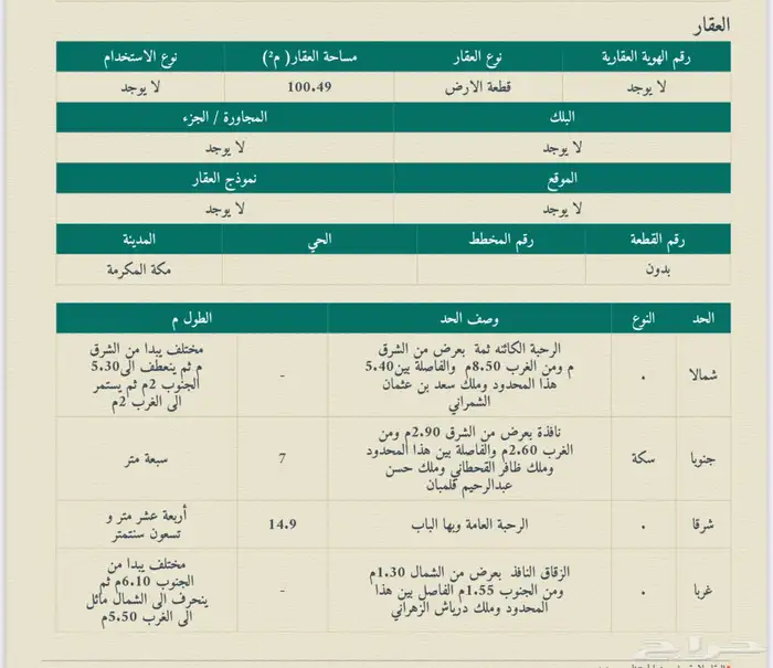ارض للبيع مكه المكرمه قريب الحرم 1