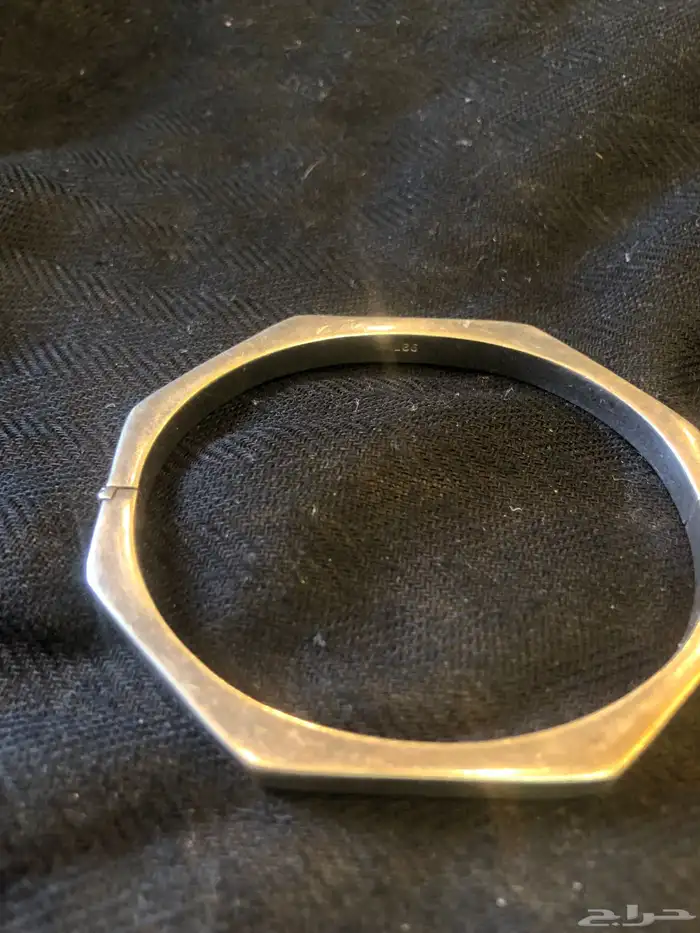 اسوارة فضة أنتيك بتصميم مضلع 2