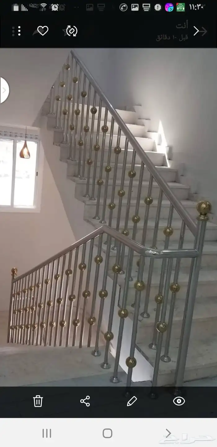 دربزين استيل مؤسسة زاوية لمسة 18