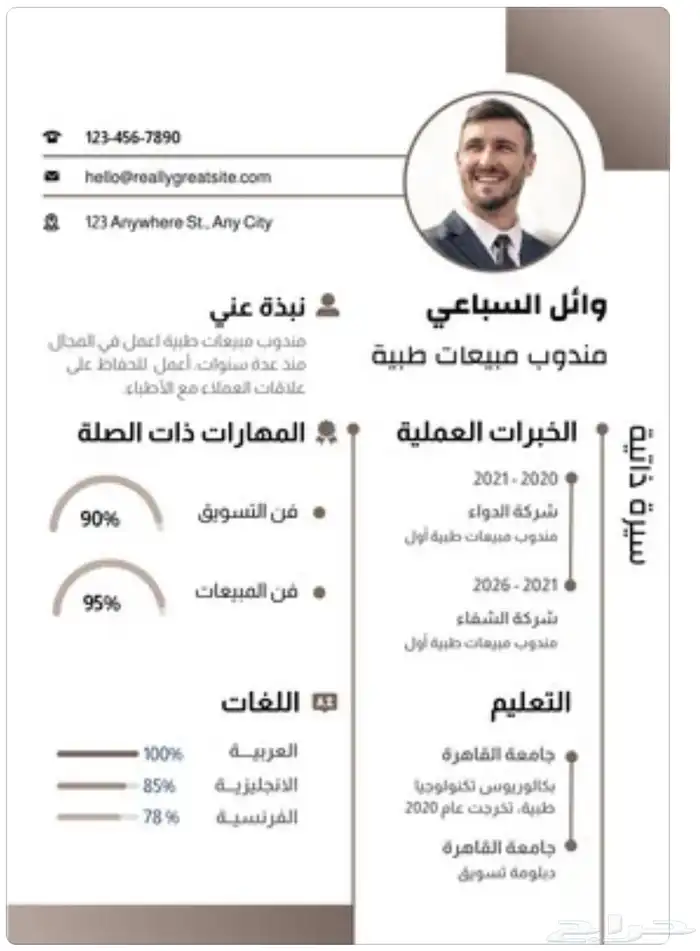 تصميم سيرة ذاتية مختصرة لطلبة و اصحاب الخبرات القليلة 0