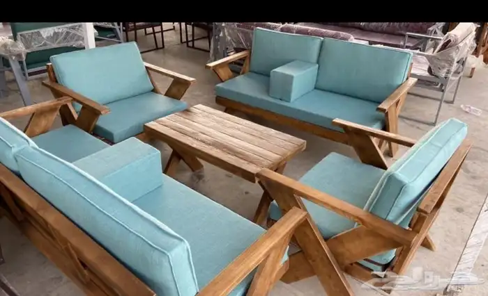 كراسي خارجية طقم حديد او خشب 53