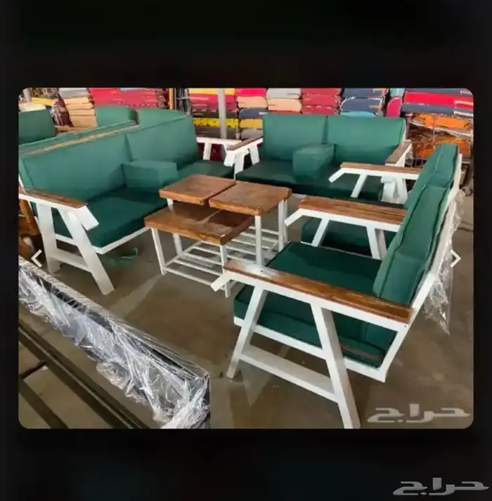 كراسي خارجية طقم حديد او خشب 1