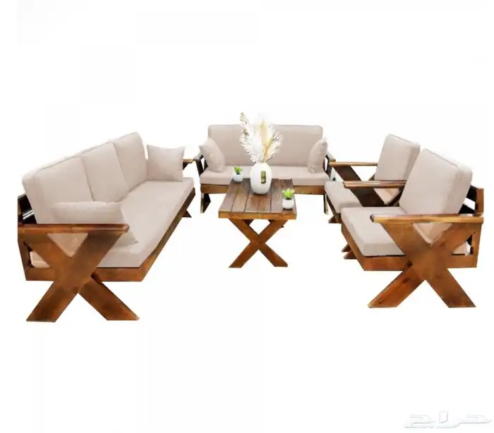 كراسي خارجية طقم حديد او خشب 19