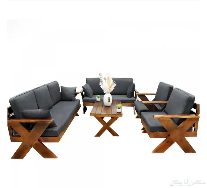 كراسي خارجية طقم حديد او خشب 33