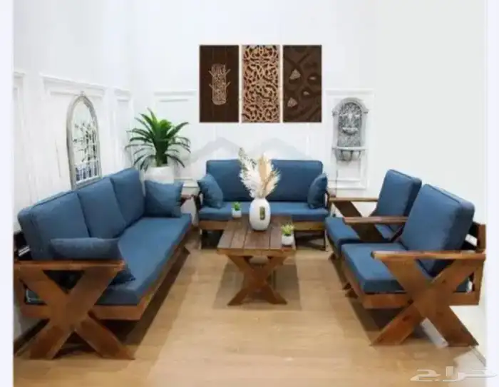 كراسي خارجية طقم حديد او خشب 6