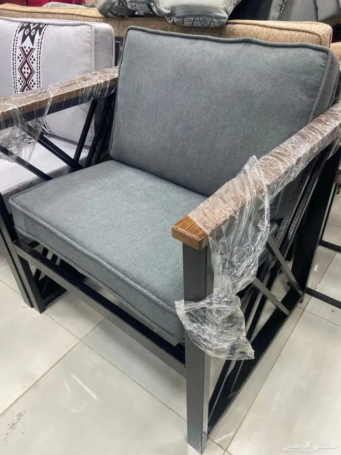 كراسي خارجية طقم حديد او خشب 23